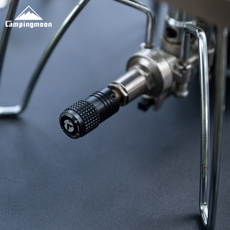 CAMPINGMOON柯曼 雪炉阀门旋钮黑色开关精致拆装蜘蛛炉专用转接头