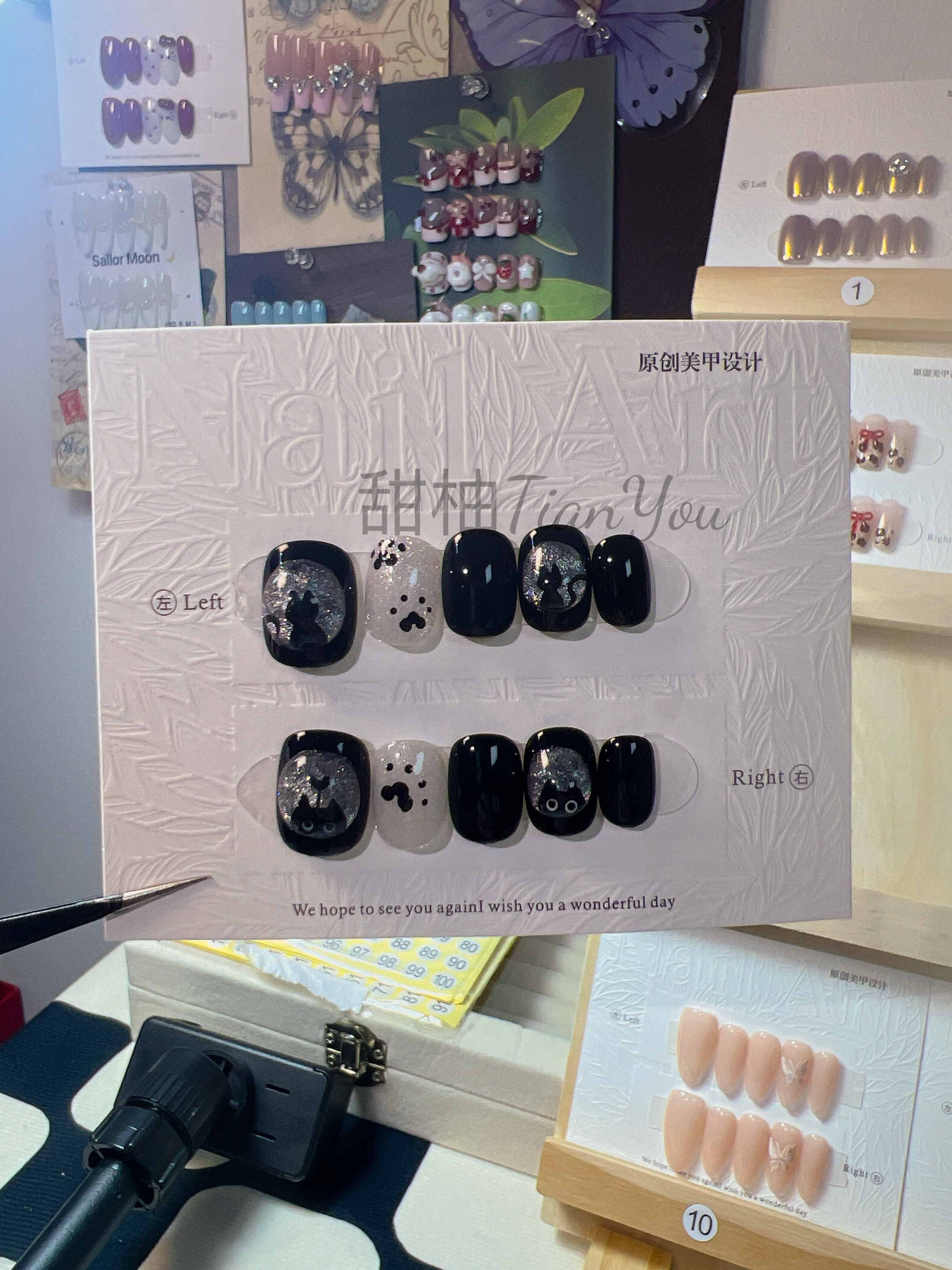 【小猫的情绪】可爱立体球纯手绘猫咪手工穿戴甲10片