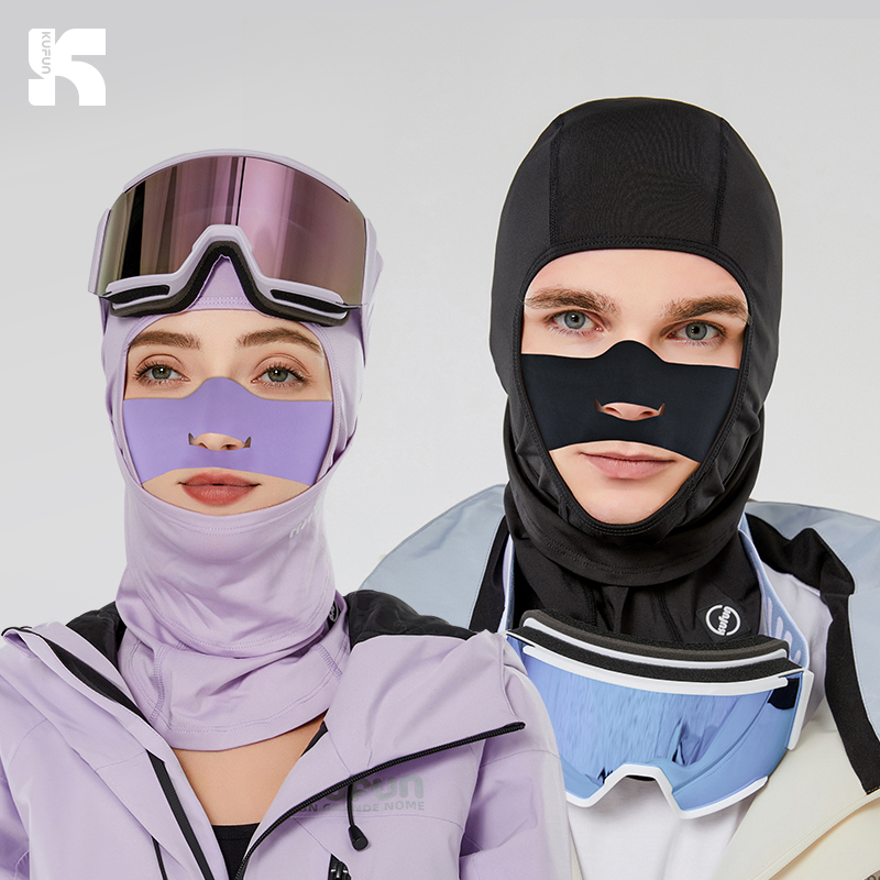 酷峰滑雪护脸头套面罩瘦V脸女速干防风防冻护脸罩面巾口罩男装备