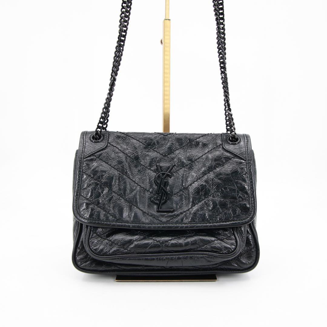 95新 Saint Laurent Paris Niki小号so black油蜡单肩包/26653460