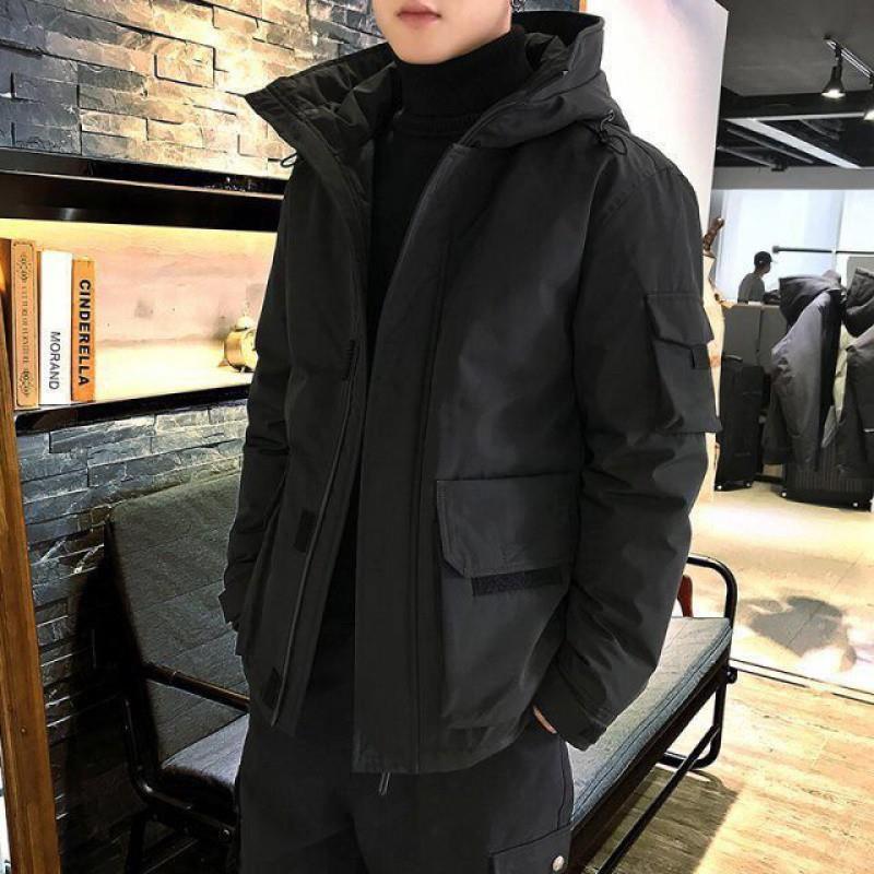 波司豋2022冬季羽绒服男新款潮流帅气短款学生工装轻薄加厚冬装男