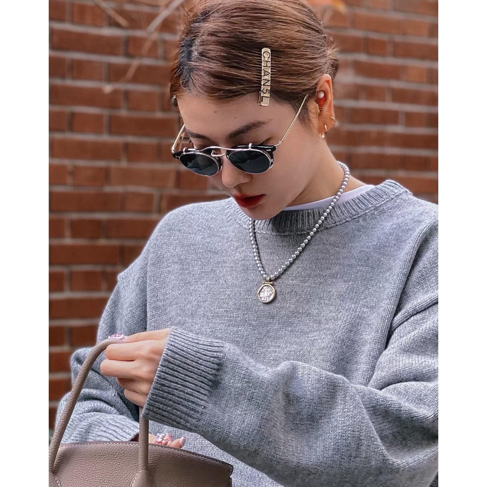 雲涌之丽 铜合金项链 【自主设计】复古女王气质银灰色DMN0258