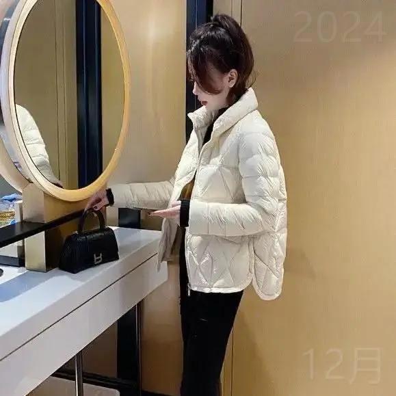 秋秋冬季款新2024秋冬季新款韩版轻薄修身小个子保暖服外套女