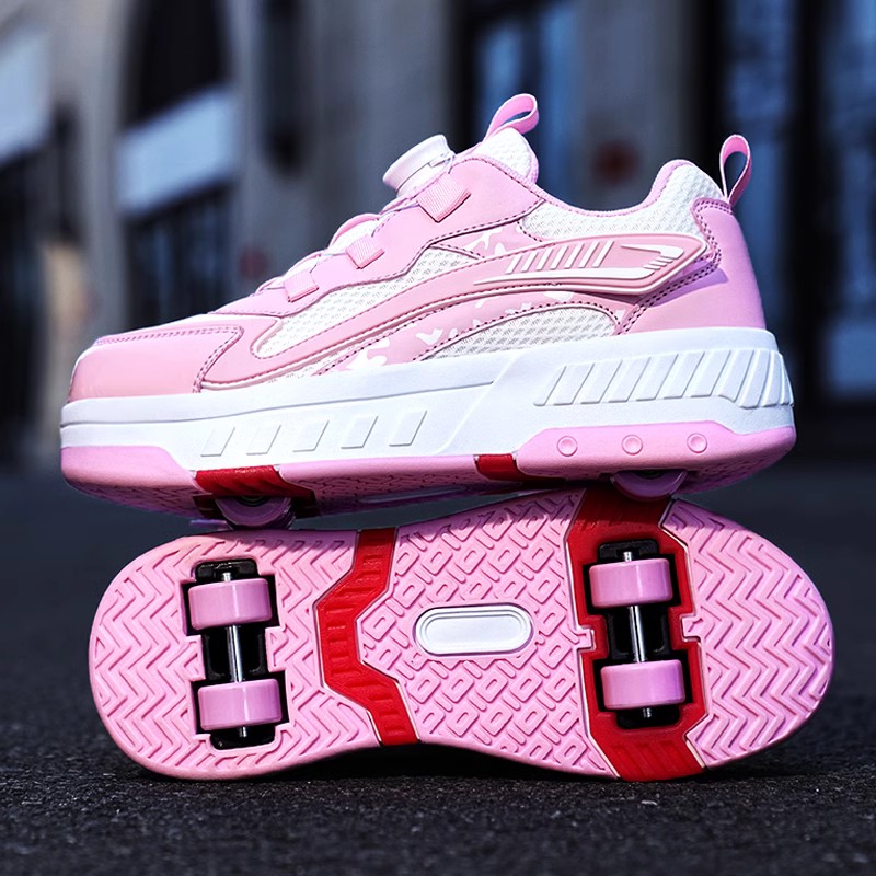 乔丹鞋女童暴走鞋秋季2023儿童运动滑轮男童中大童学生溜冰鞋子