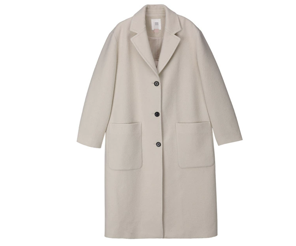 冬新品商场同款高质感双面尼大衣外套女JVCA721B