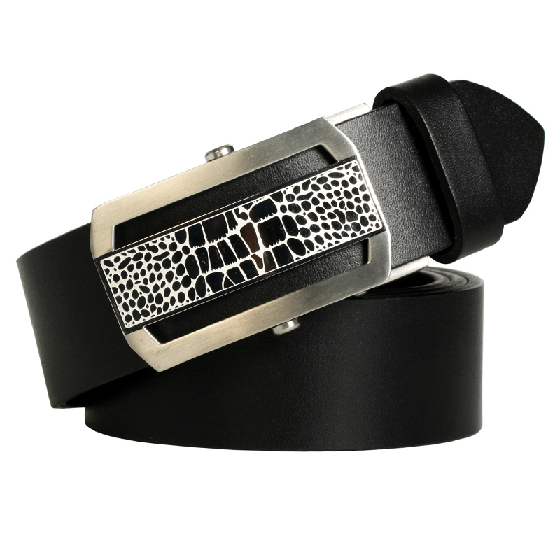 皮匠李-无牙自动扣手工腰带男商务休闲皮带整张牛皮切割无夹层