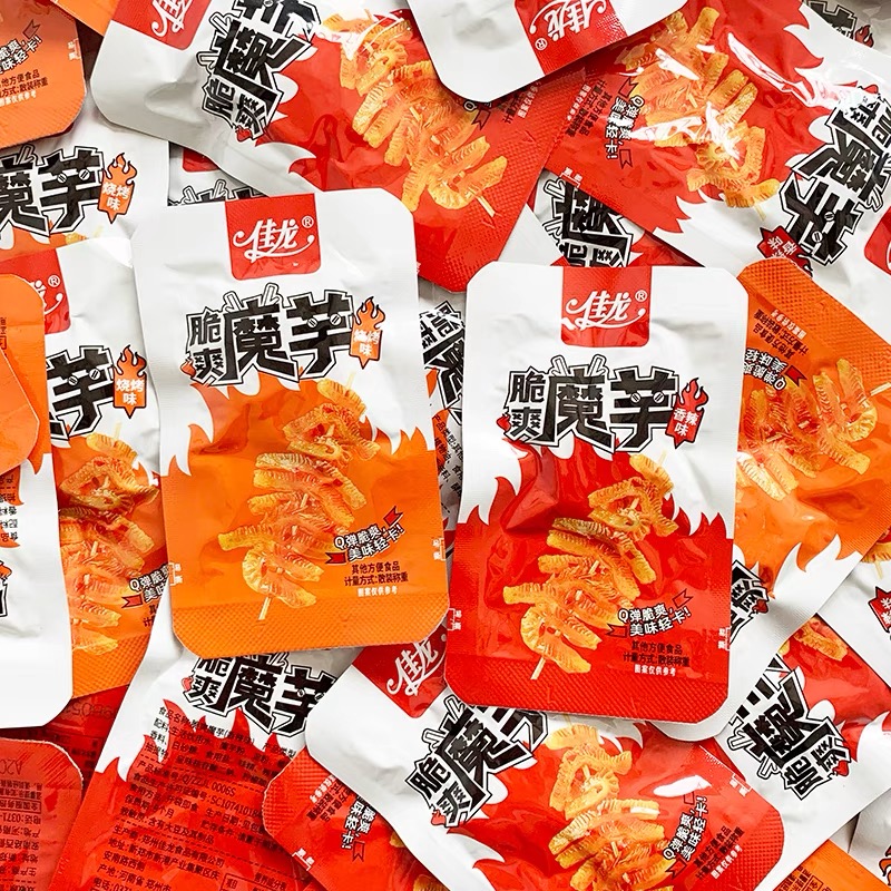 佳龙低卡无负担魔芋爽香辣泡椒素毛肚网红辣条魔芋丝宿舍解馋
