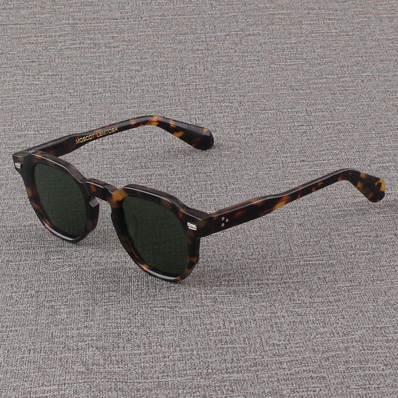 MOSCOT LEMTOSH墨镜男款板材玳瑁椭圆框眼镜女士复古墨绿色太阳镜