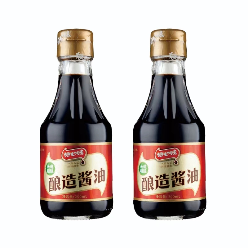 好口味酿造酱油200mL*2瓶 特级生抽酱油炒菜凉拌家用调味品