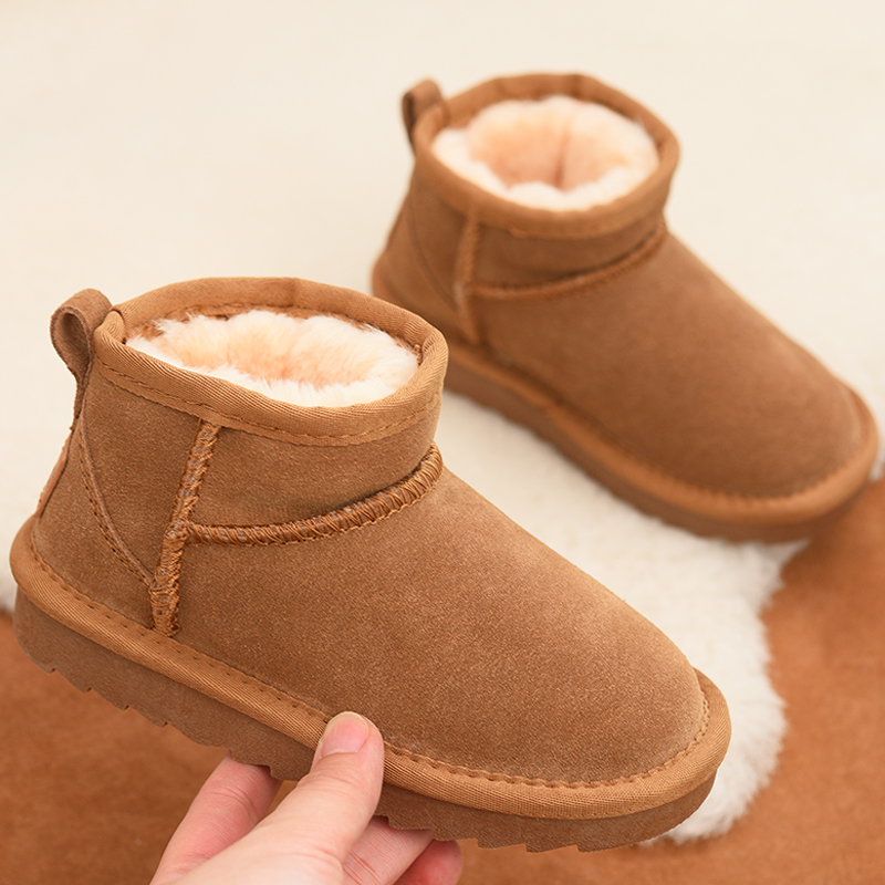 女童雪地靴儿童大棉鞋子2025新款加绒加厚保暖鞋冬季棉鞋男童棉靴