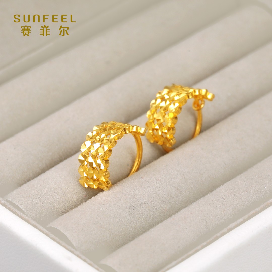 SUNFEEL/赛菲尔【一店】足金时尚仿钻耳环HR050027