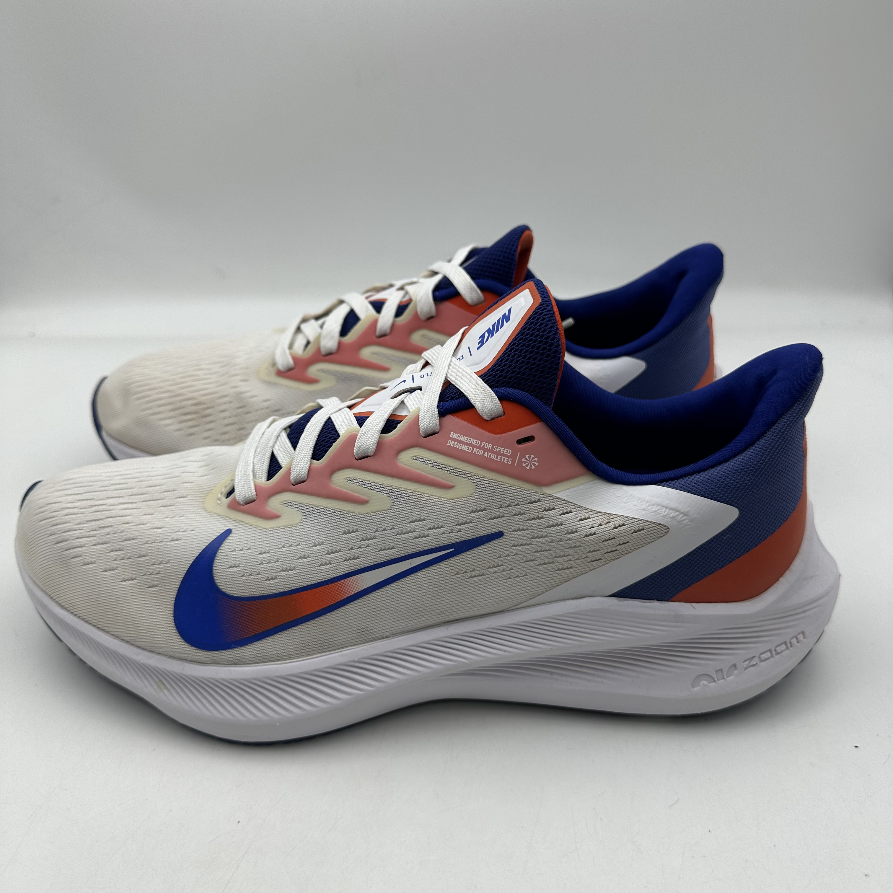 二手44码 很新 Nike Zoom Winflo 7 跑鞋 橙蓝 公价799