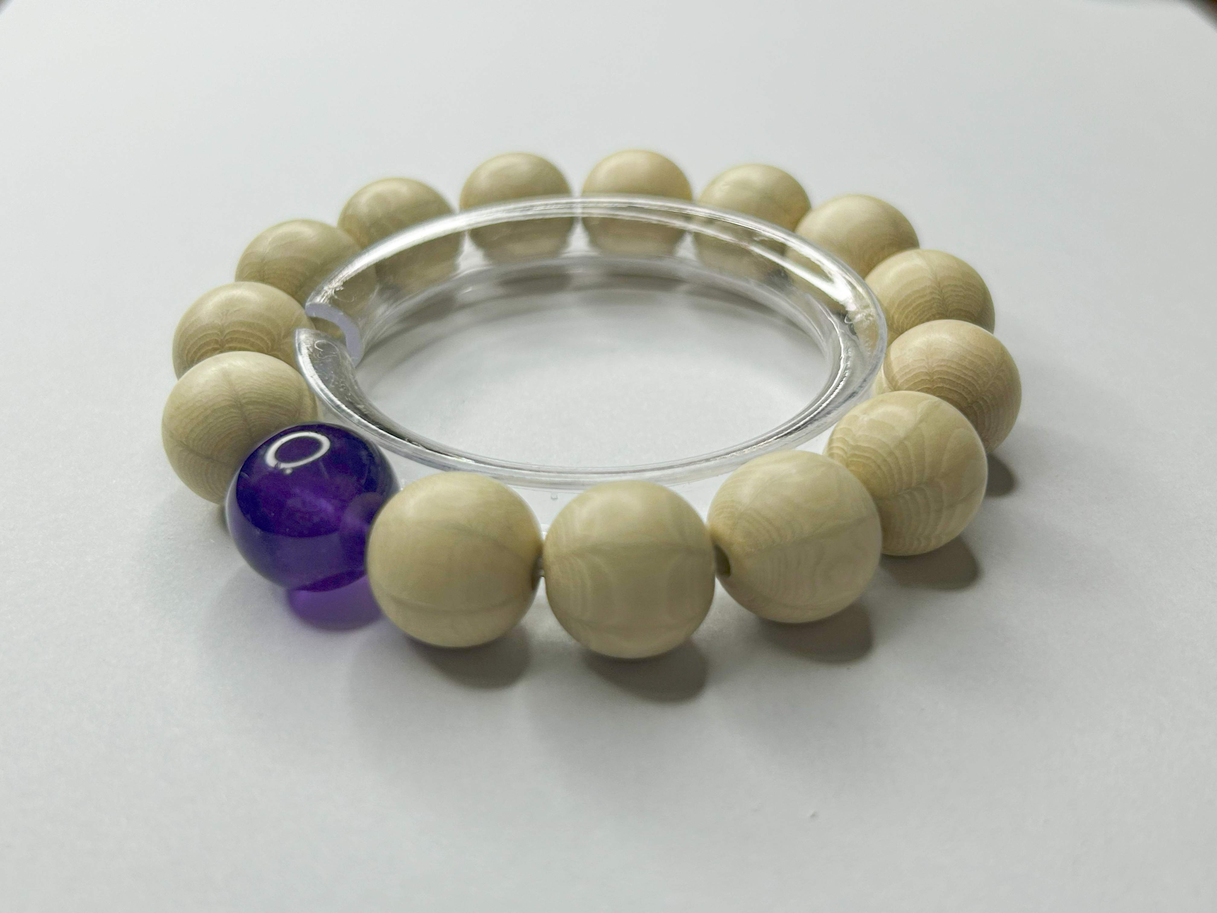 眉心轮 紫  六道木手串