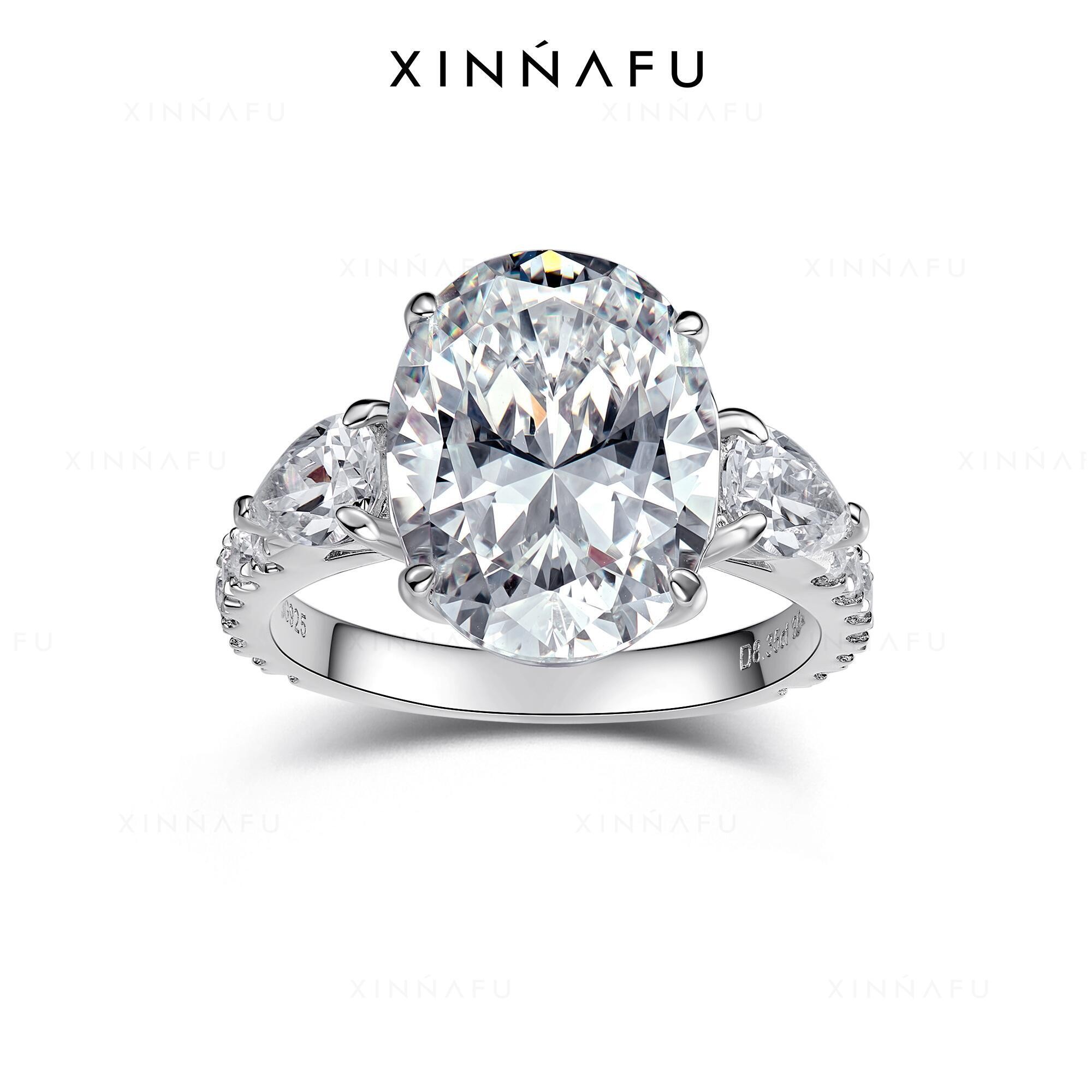 925银合成锆石戒指 3.5卡“莫斯星河”鸽子蛋戒指气质婚戒奢华满钻