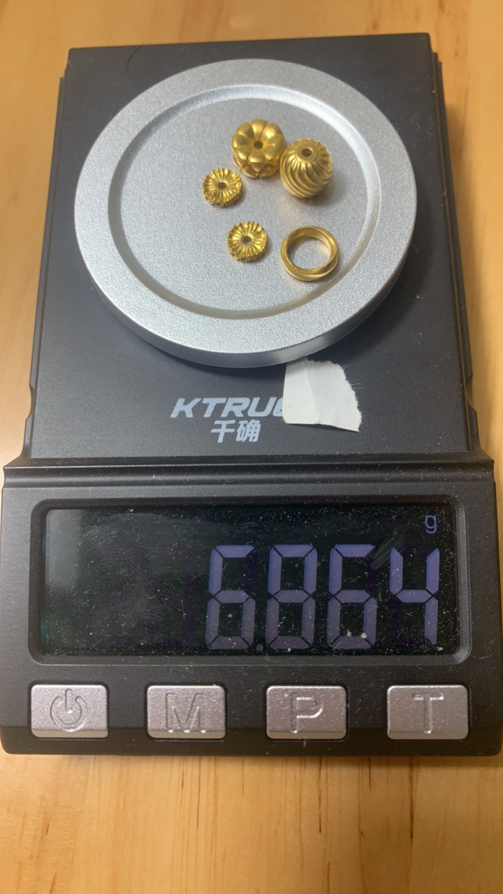 足金卡环老型扭扭珠