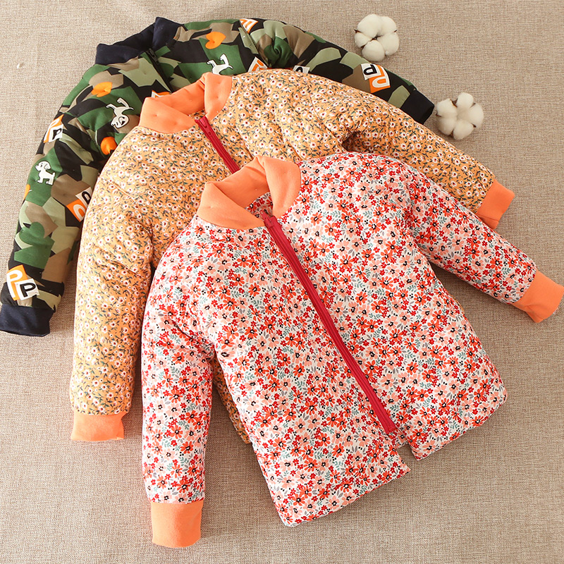 冬季中大小棉袄儿童男女孩子幼儿手工纯棉花超厚内胆外套超厚防寒