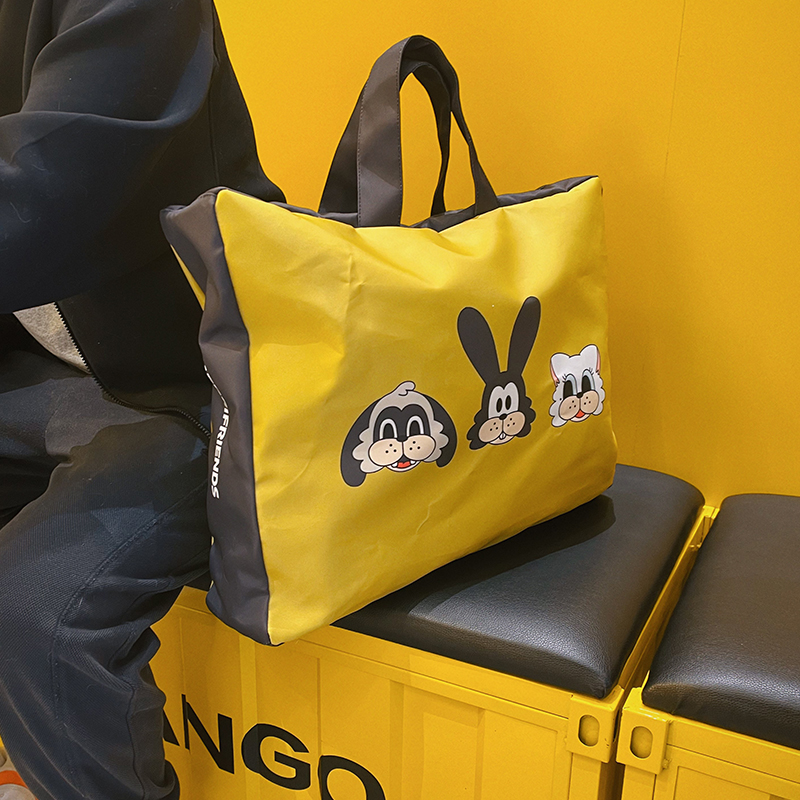 Ndht大容量课外班手提袋幼儿园衣服收纳袋学生补习包旅行拉链包