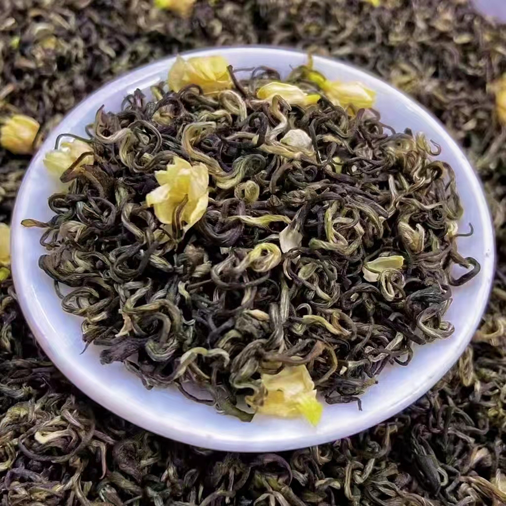 宏大古韵茶叶浓香型茉莉花茶黑美人曲芽广西横县花茶茉莉袋装半斤
