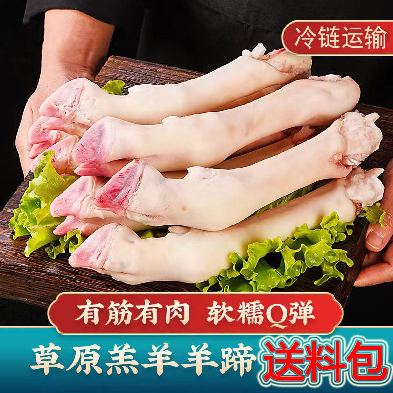 送料包新鲜5斤带筋羊蹄子绵羊蹄羊蹄新鲜羔羊蹄子山羊蹄2/3/4斤