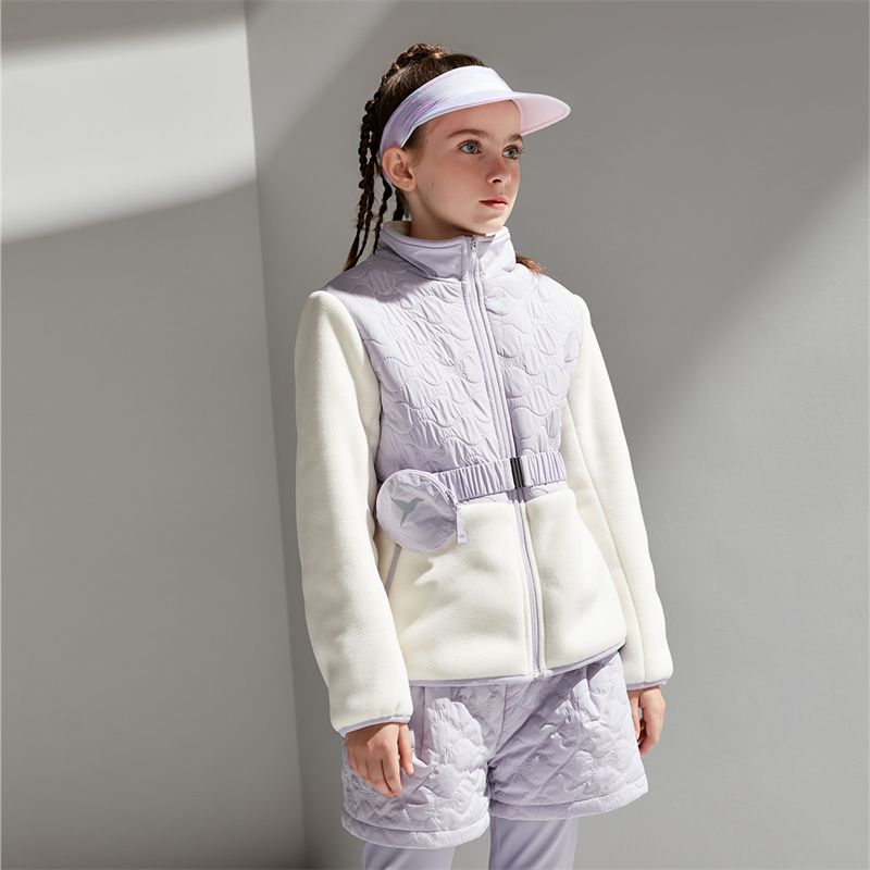 swift女童加绒户外外套2025冬季新款中大童运动保暖棉服SW4230230