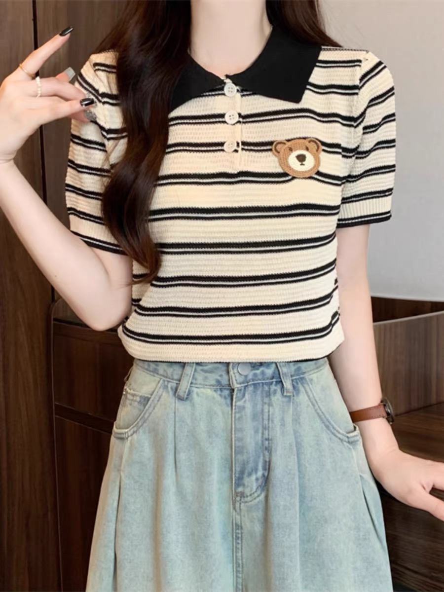 【101-300】（直播间过款专用链接）夏季新款时尚百搭针织上衣女短款