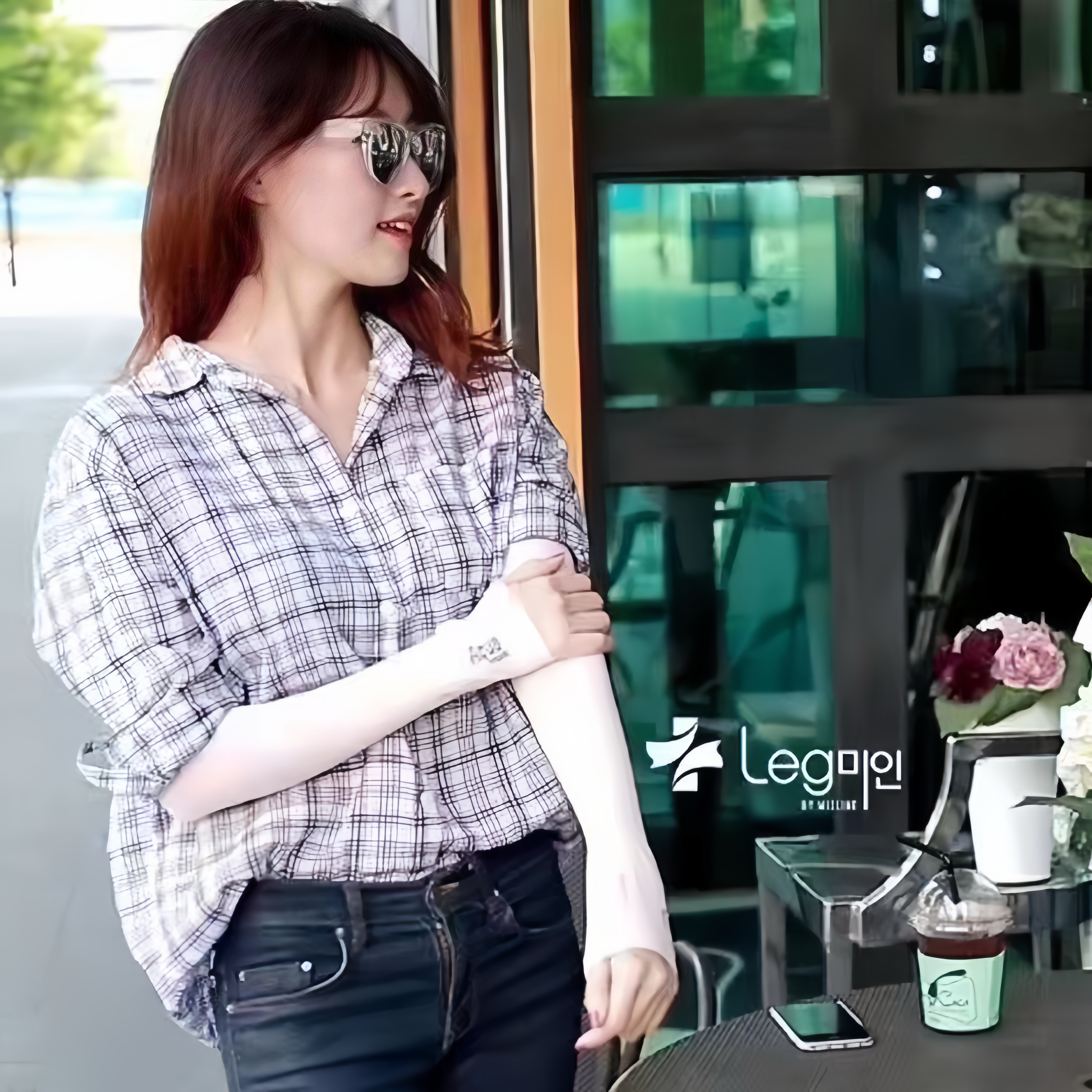 韩国进口MIZLINE防晒冰袖男女夏季冰感防晒开车户外防紫外线手套
