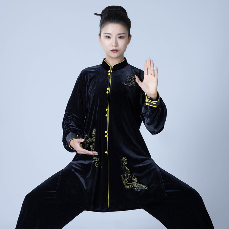 【云舒南韩绒】御尊太极服 高档南韩绒时尚休闲舒适男女表演垂顺