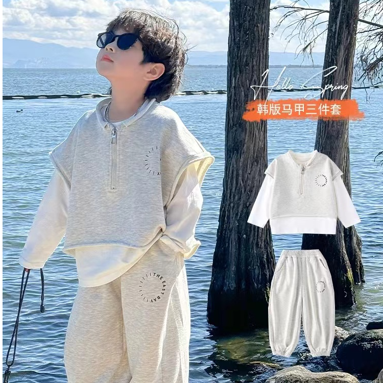 金（非图款351-400）春秋新品男童三件套