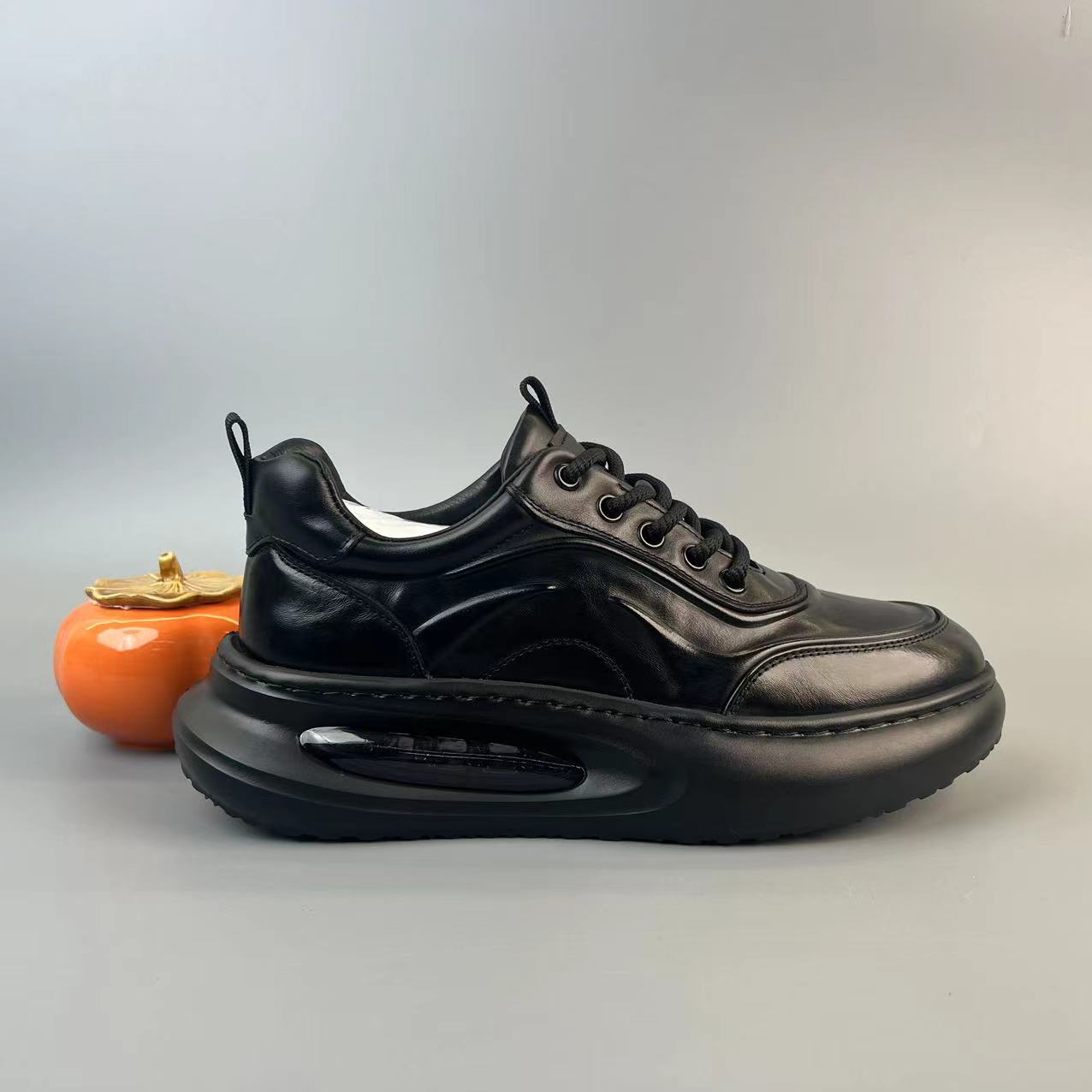 1166【关店清仓 不退不换】【皮鞋码】头层皮男士气垫秋冬季休闲鞋