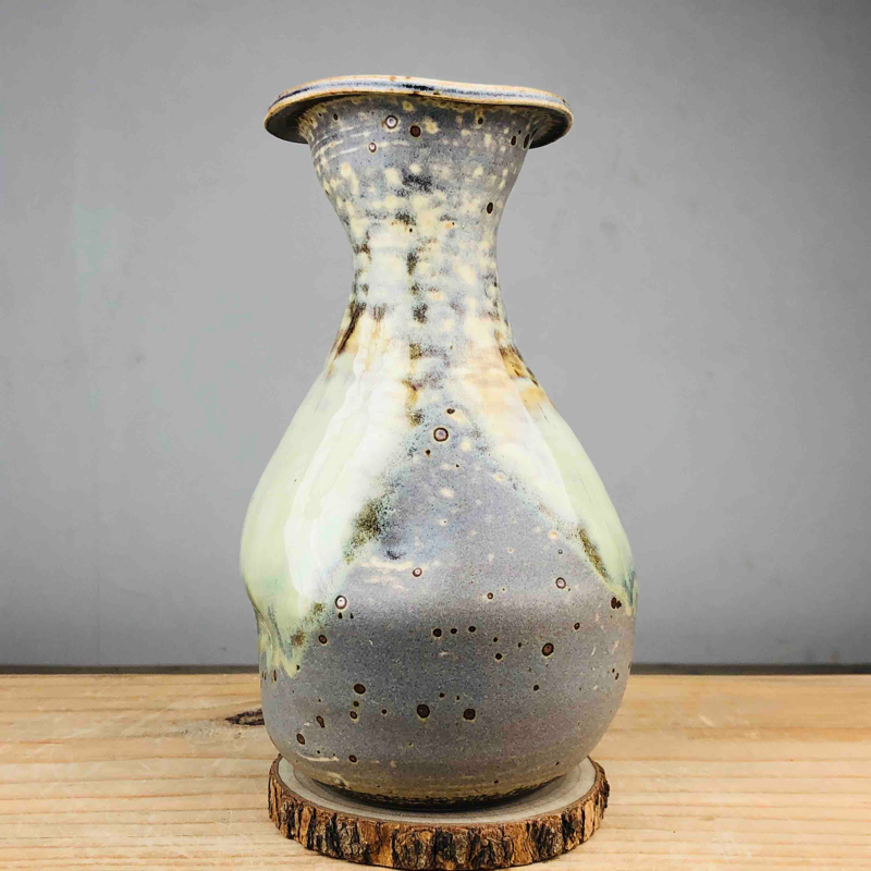 景德镇手工异形窑变釉无孔高款花器水养鲜花绿植陶瓷花瓶装饰摆件