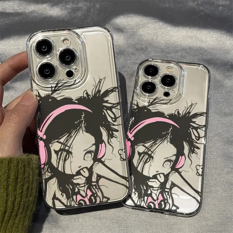 顽皮女孩华为vivo小米oppo荣耀苹果15手机壳iPhone13透明14软壳8P