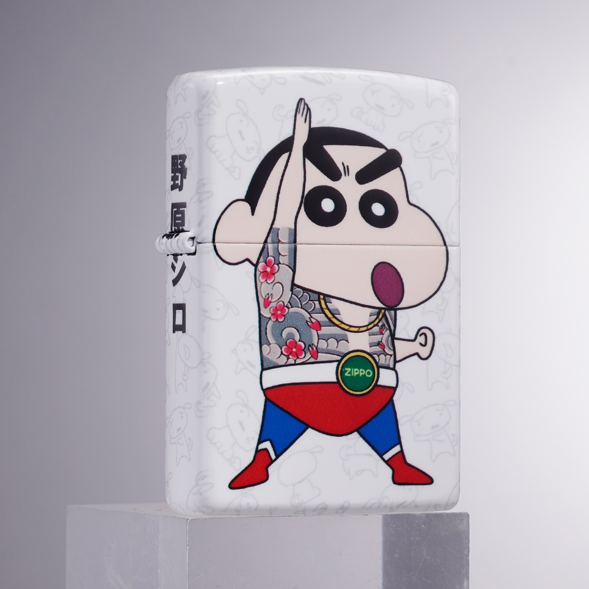 ZIPPO打火机正版彩印亮漆蜡笔小新社会人男士送礼个性可爱时尚