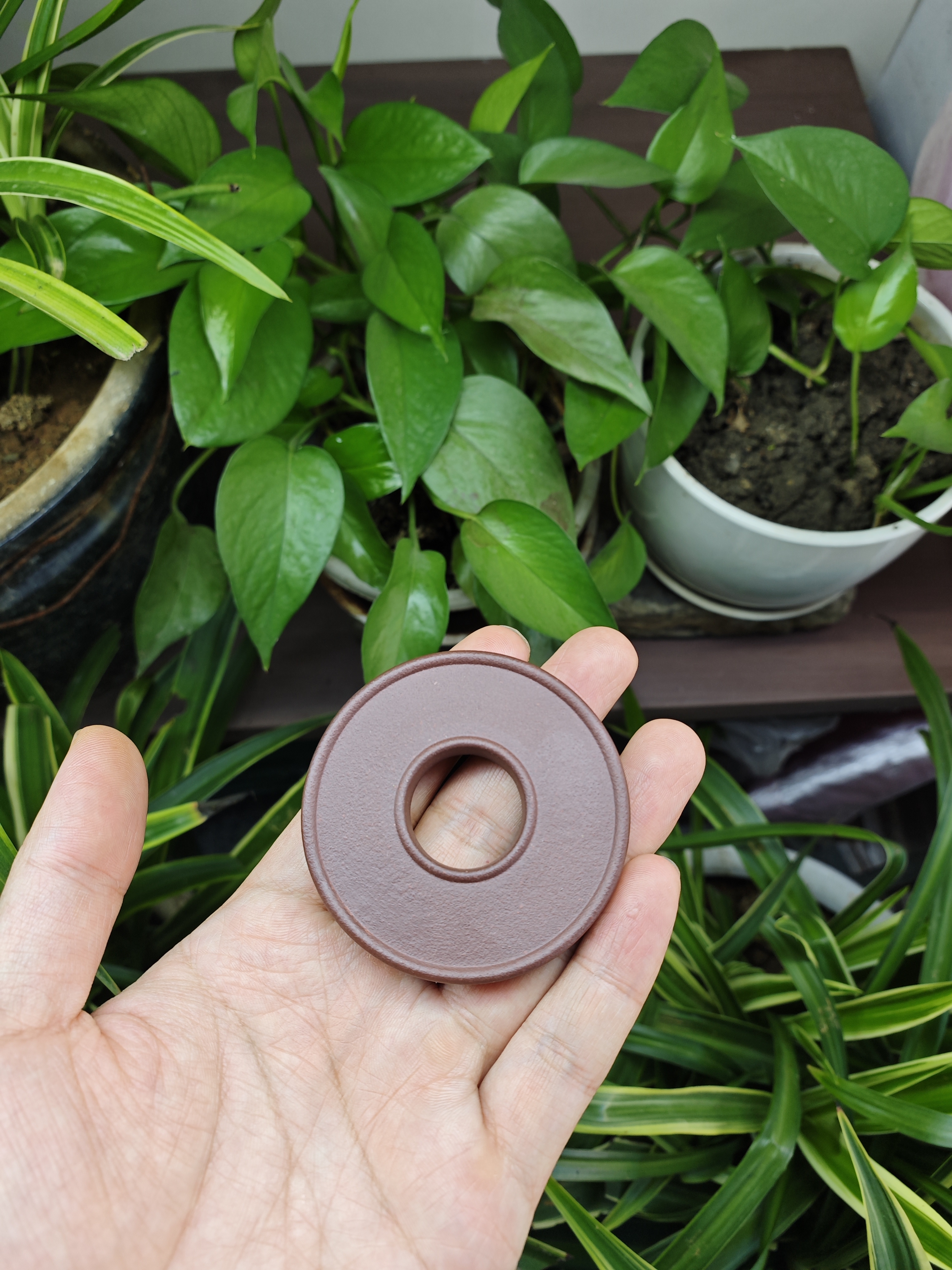 全手工紫砂盖置中品小品可用