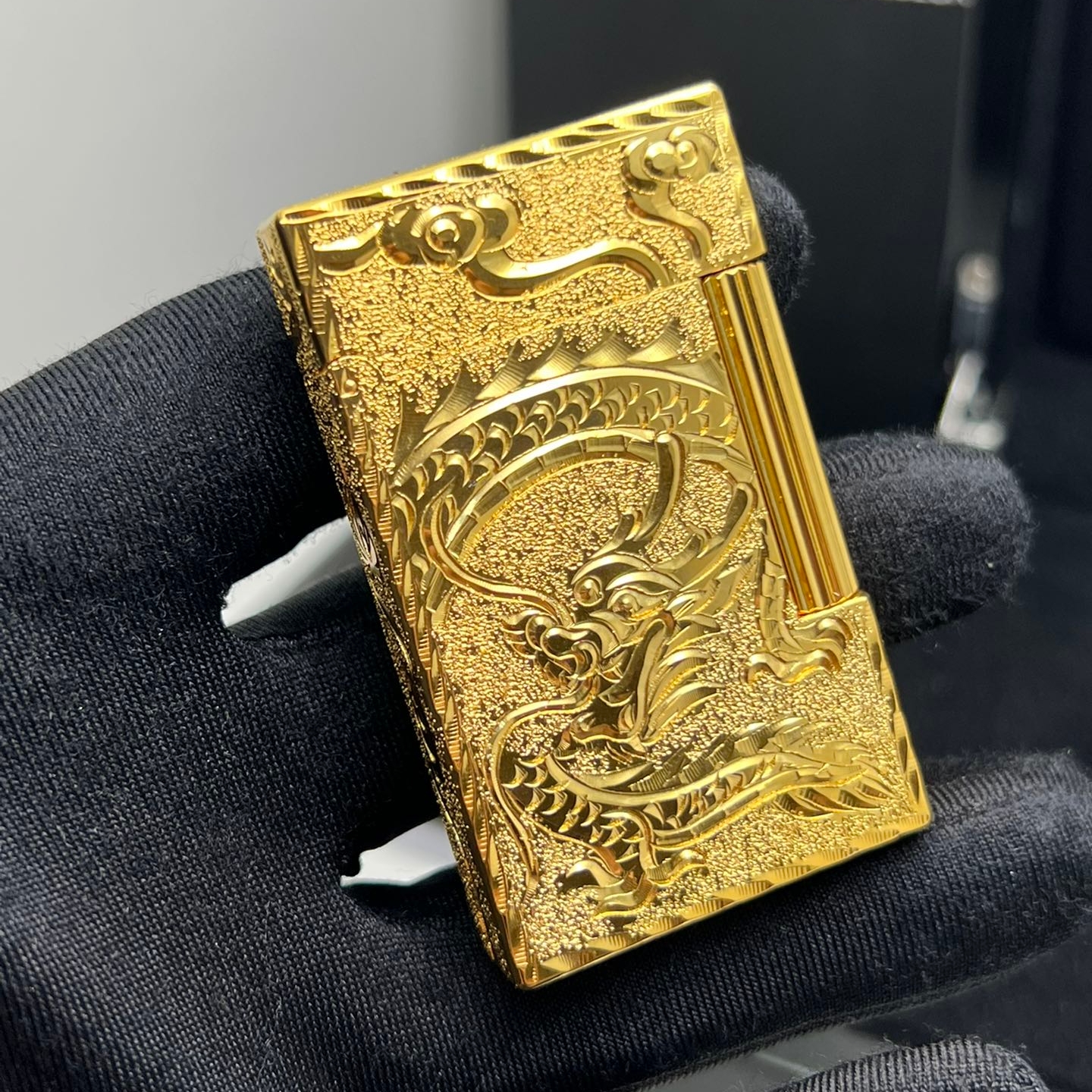 龙凤呈祥_正品皇家都澎朗声打火机开盖清脆送礼奢华个性手雕