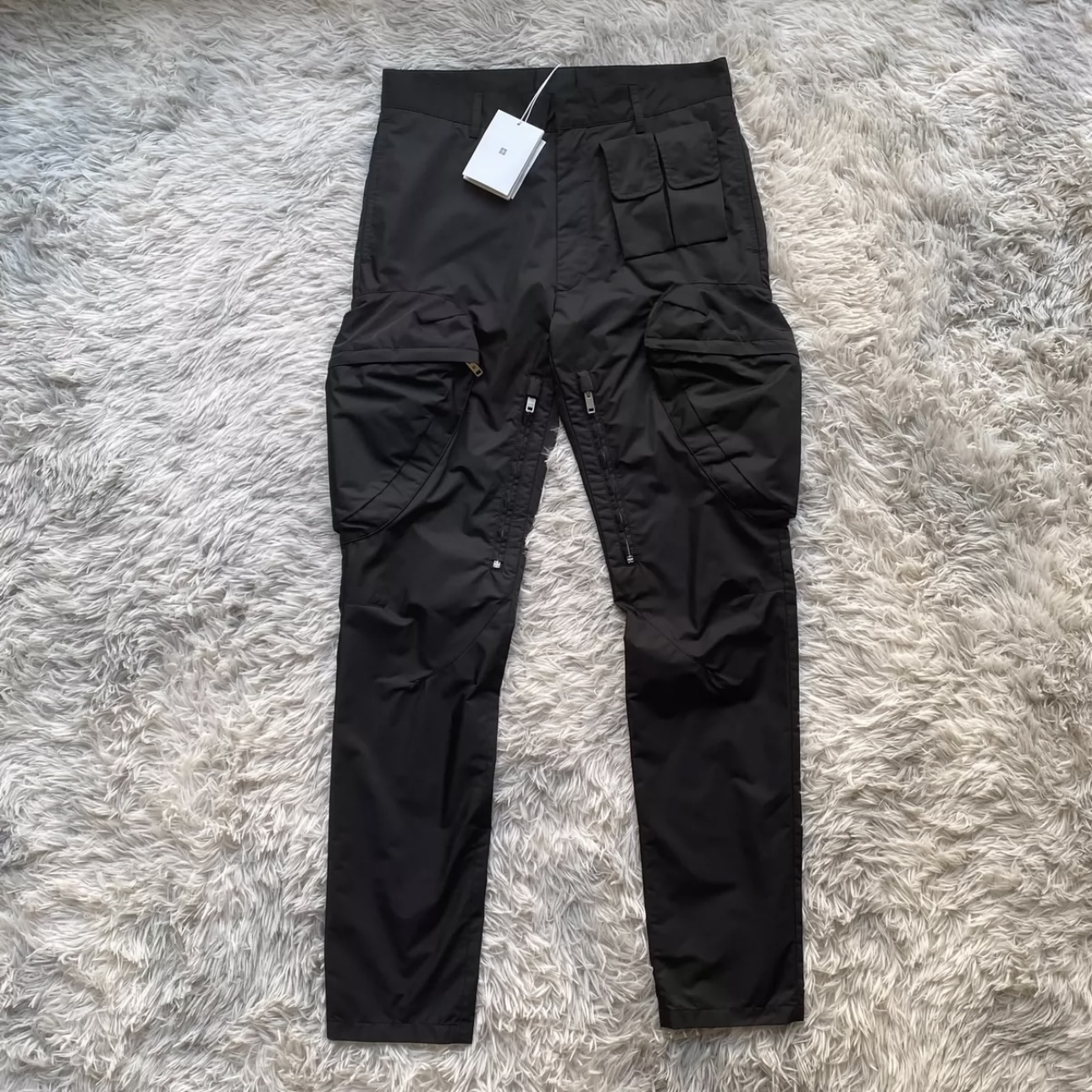 【2折微瑕特价】Givenchy纪梵希多口袋尼龙工装裤 黑色 46码