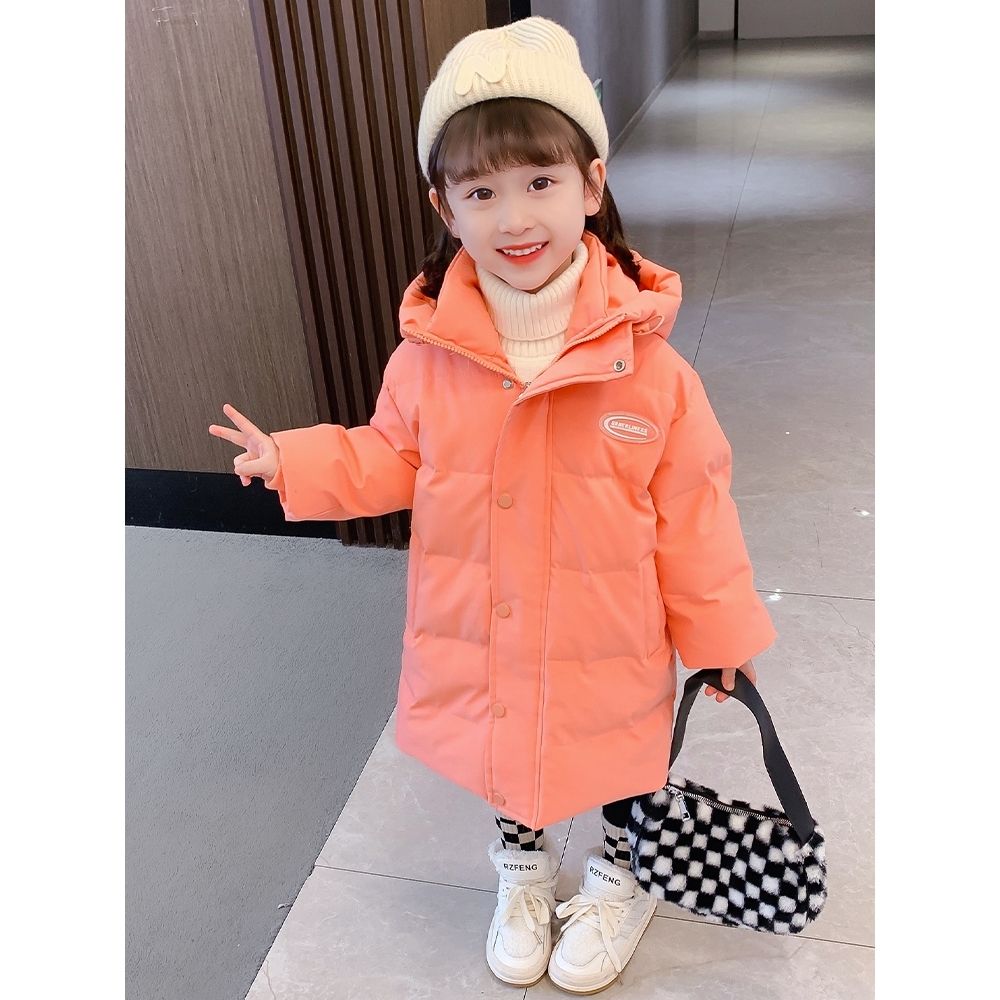 女童羽绒棉服2023新款儿童冬季棉衣女宝宝加厚保暖中长款冬装外套