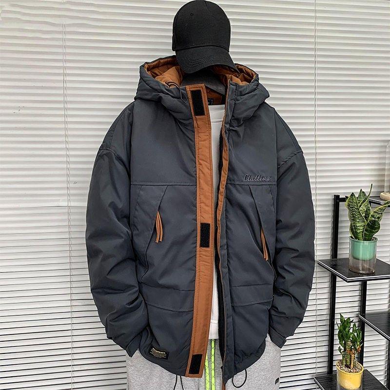 冬装情侣新款学生加厚棉袄保暖冬季连帽男士棉服男宽松棉衣冲秋冬