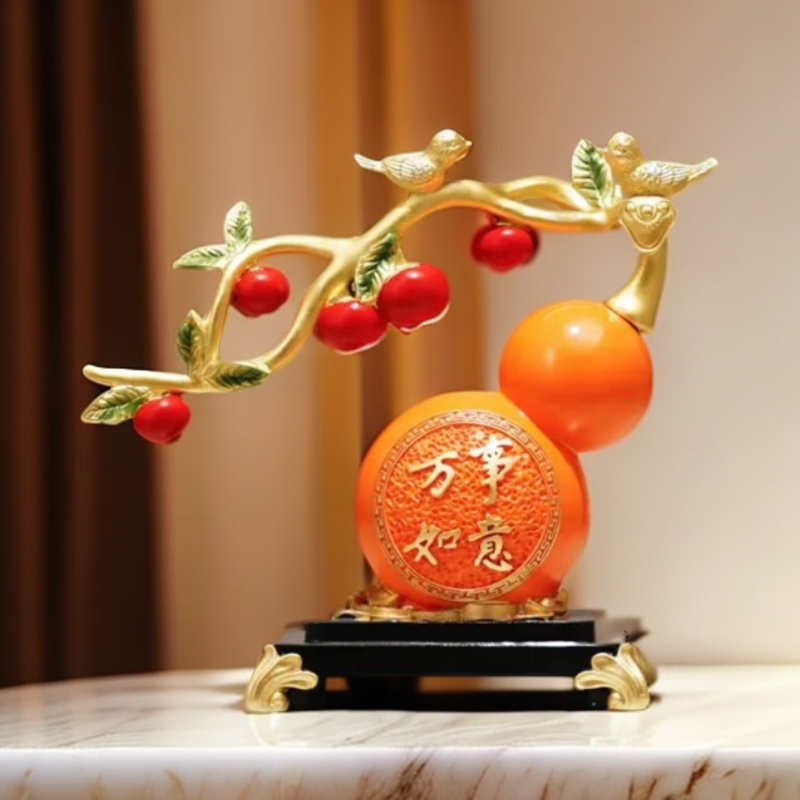 新中式家居客厅如意葫芦摆件乔迁礼物书房玄关酒柜装饰品