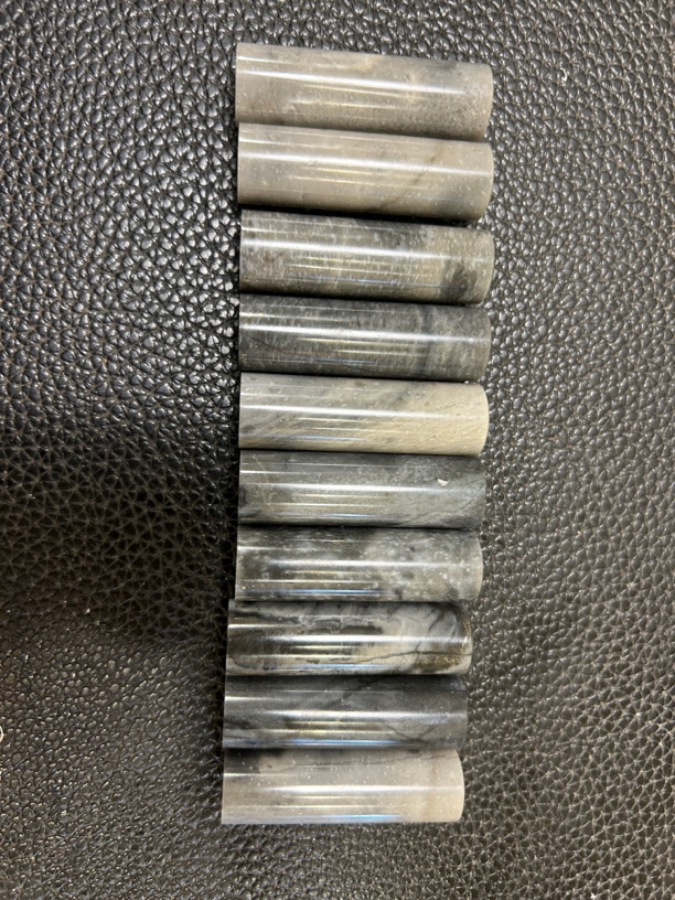 昌化水墨冻圆章一组10枚 直径1.5高5.0