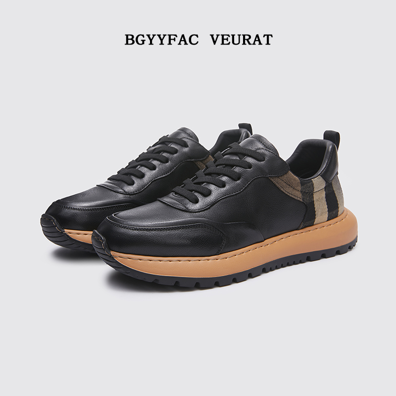 BGYYFAC VEURAT秋季新款时尚百搭轻奢柔软运动复古潮鞋运动鞋防滑