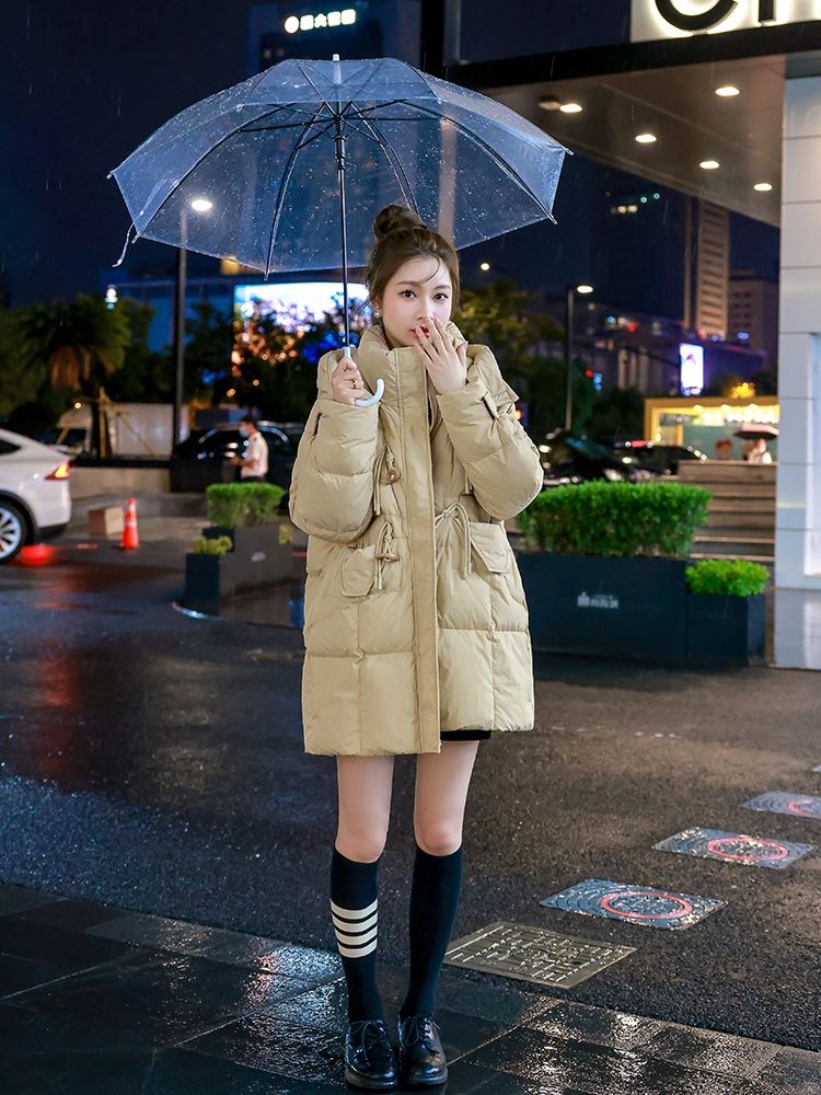 波司豋羽绒服服女中长款小个子2023年冬季新款加厚保暖宽松显瘦棉