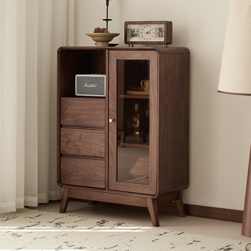 臻致美北美黑胡桃木时光矮柜低柜
