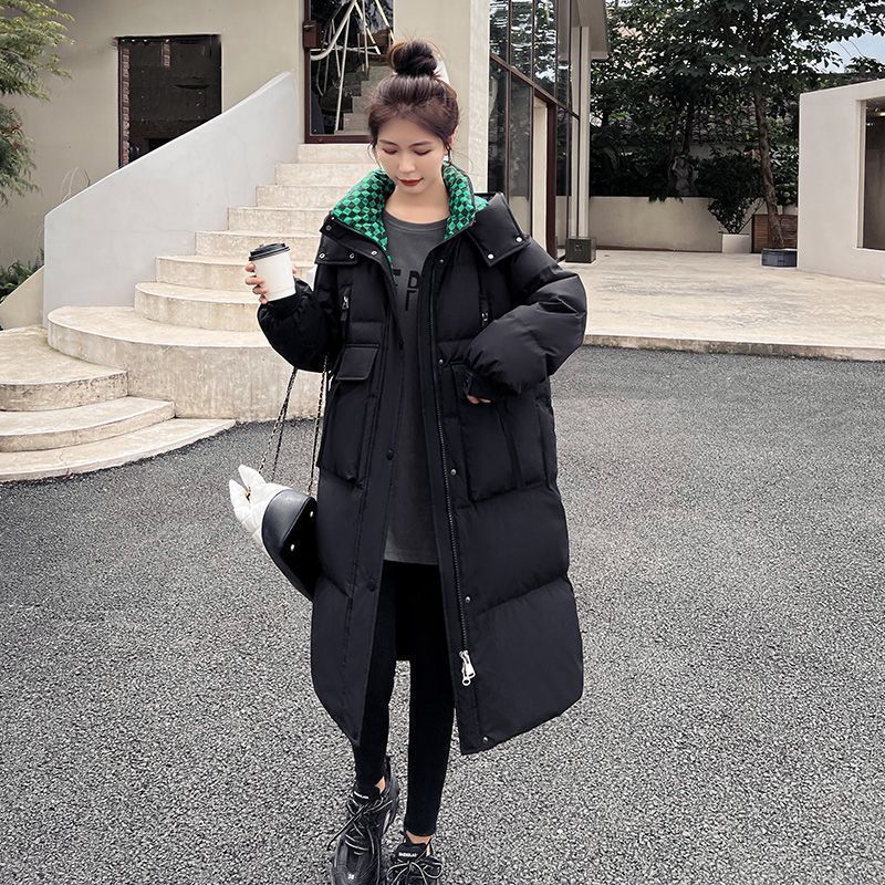 波登司羽绒服白鸭绒新款爆款年新品羽绒女士女款中长款连帽拼色衣