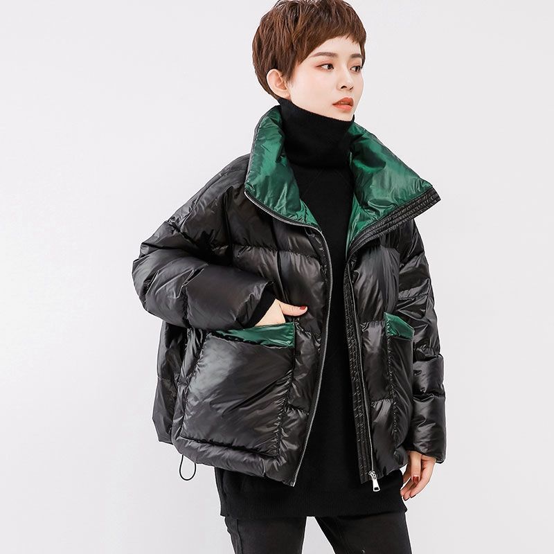 波登司羽绒服白鸭绒新款爆款加绒加厚女士女款韩版季宽松大码面包