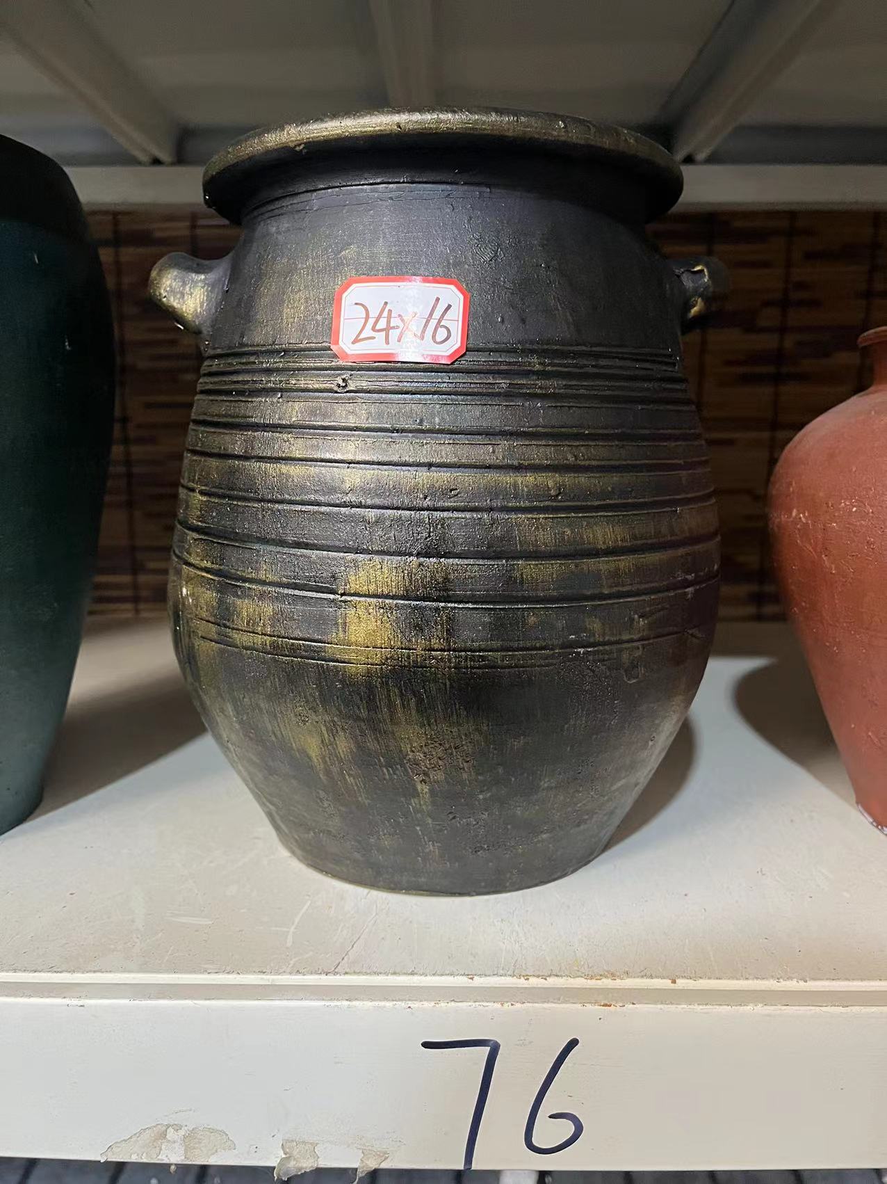 编号76- 手工陶罐粗陶花瓶多肉花盆复古花瓶花器土陶罐瓦罐插干花