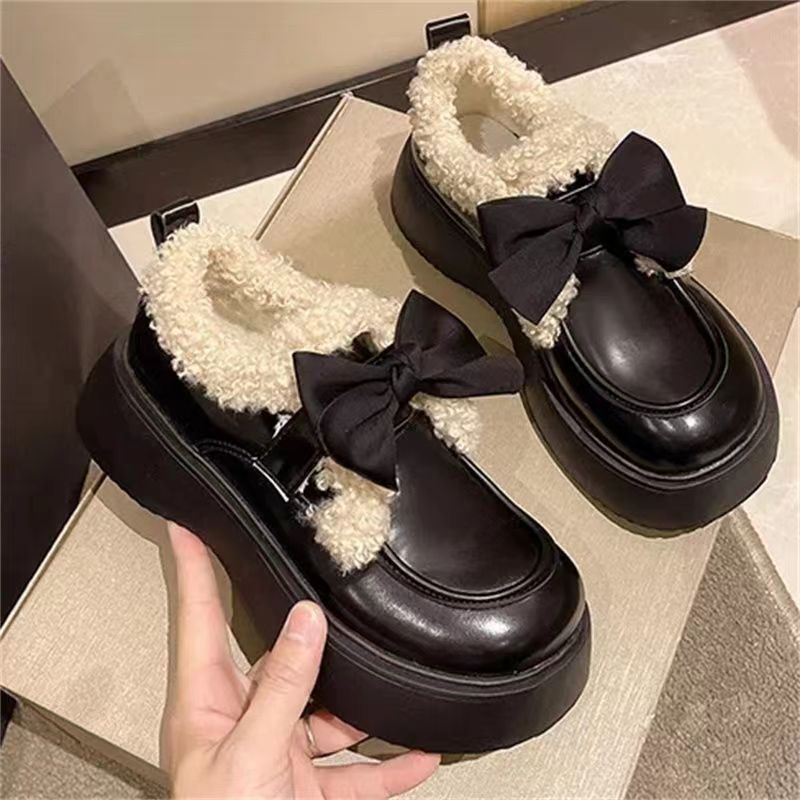 女鞋皮鞋百搭春季玛丽珍厚底加绒日系女鞋皮鞋百搭春季玛丽珍厚底