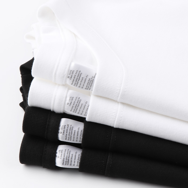 歌羽娜【一件体验装】270g重磅长袖纯棉男女T恤打底衫白色内搭男装