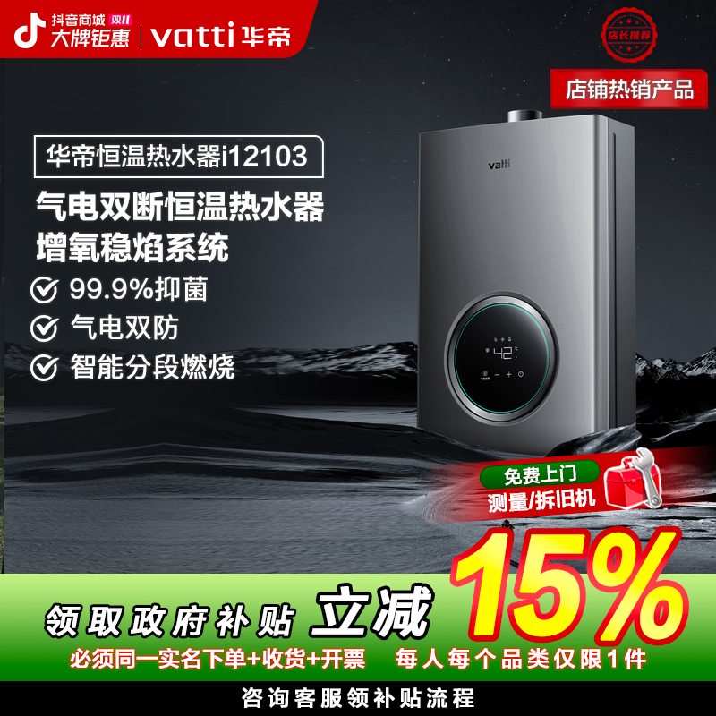 【厂家深圳国补15%】i12103热水器天然气液化气家用强排式热水器