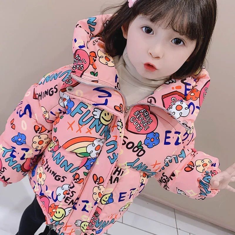 【冬季大促】新款韩版冬季儿童衣羽绒服女童保暖连帽袄童装时尚外