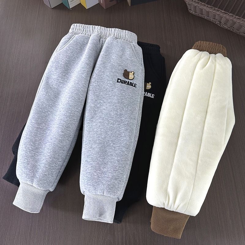 儿童棉裤冬季2023新款男女童一条过冬宽松卫裤小童加厚保暖运动裤
